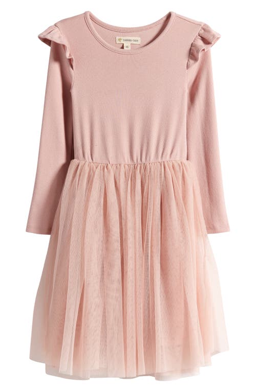 Tucker + Tate Kids' Ruffle Long Sleeve Dress Pink Puff at Nordstrom,