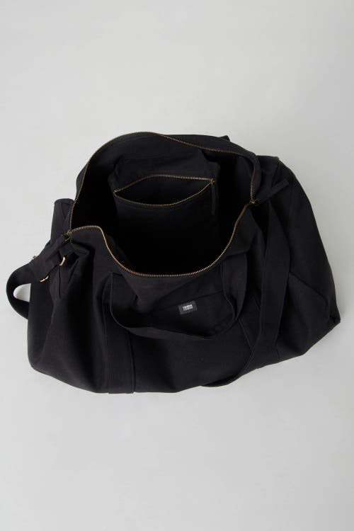 Shop Terra Thread Organic Cotton Duffle Bag In Ivory Black