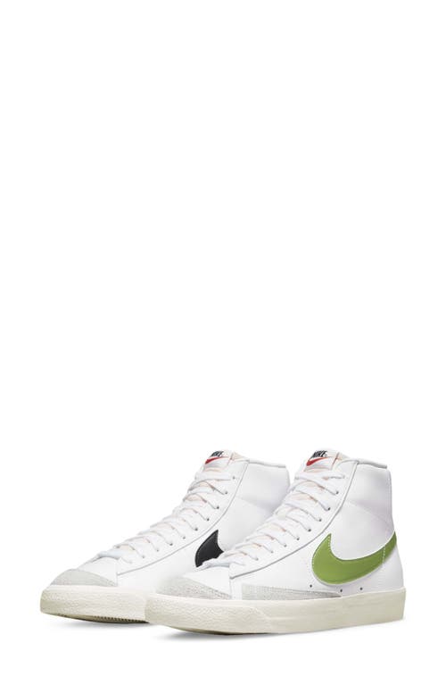Nike Blazer Mid '77 Vintage Sneaker in White/Chlorophyll/Black