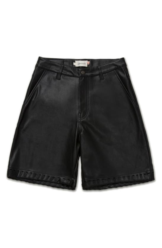 Honor The Gift Faux Leather Shorts In Black