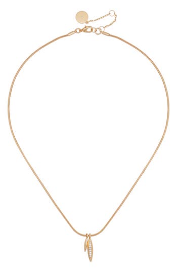 Vince Camuto Cz Pendant Necklace In Gold Tone