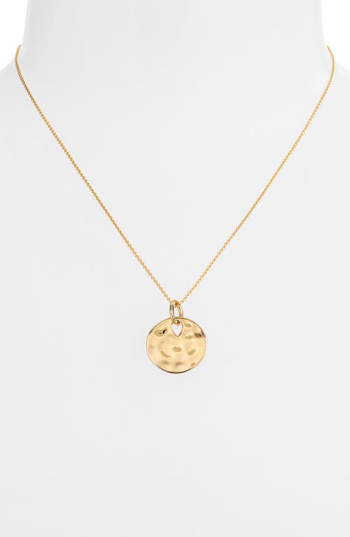 Monica Vinader Ziggy Pendant Necklace In 18k Gold Vermeil