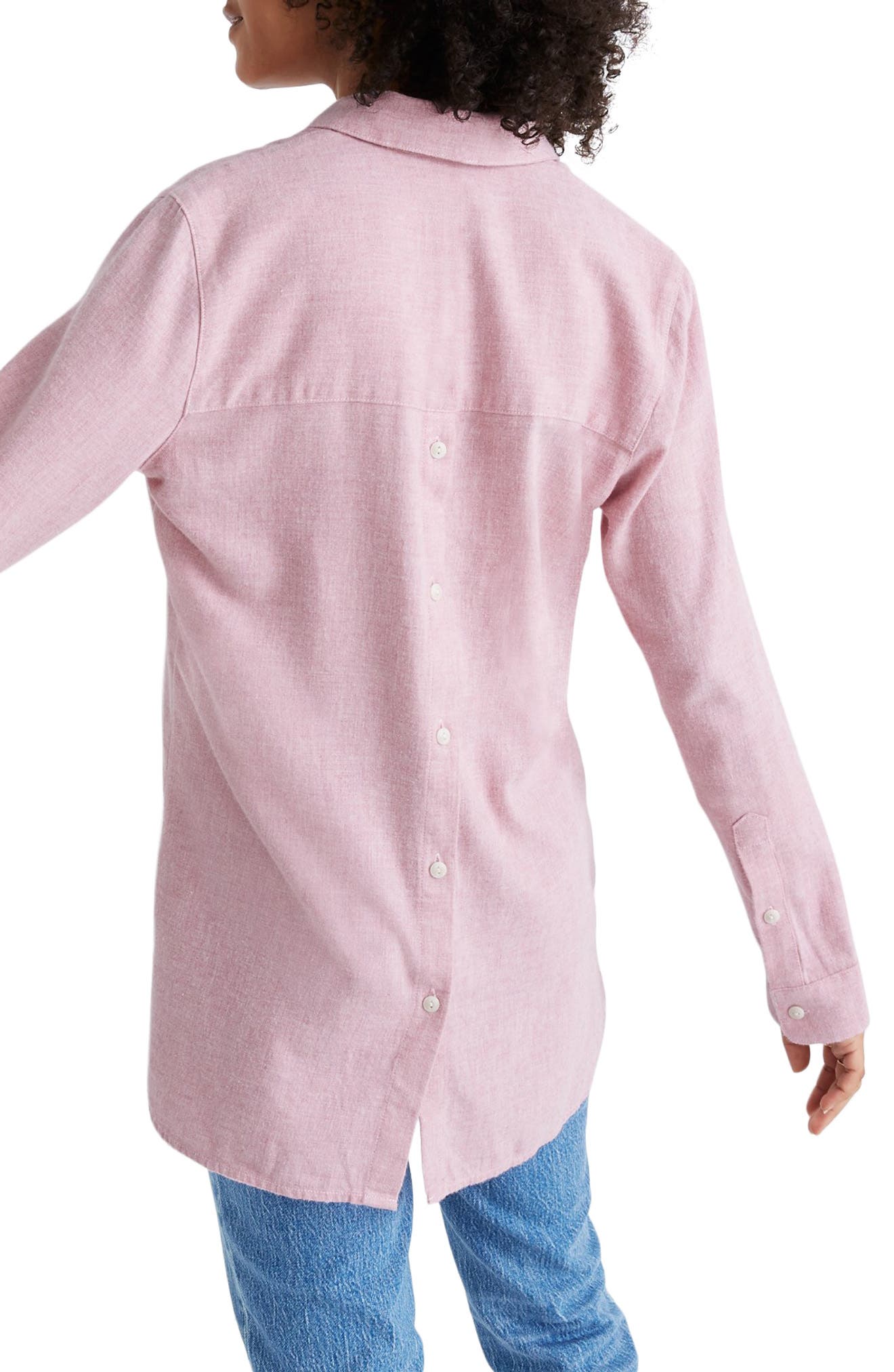 Madewell Flannel Classic ExBoyfriend Button Back Shirt