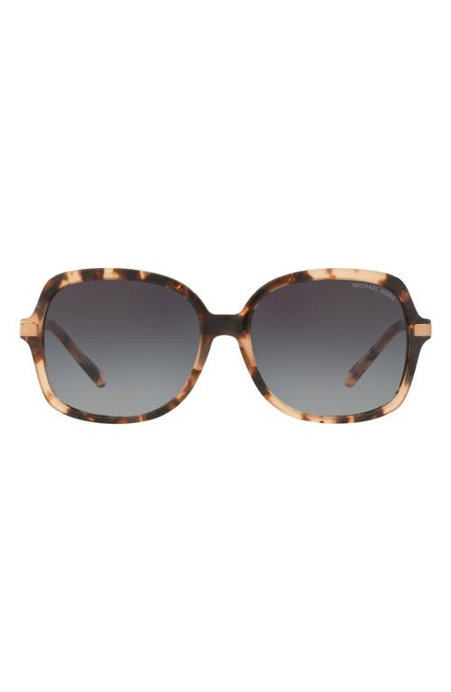 Michael Kors Womens Pink Mk2024 Adrianna Ii Square-frame Acetate Sunglasses In Pink Tortoise/black Gradient