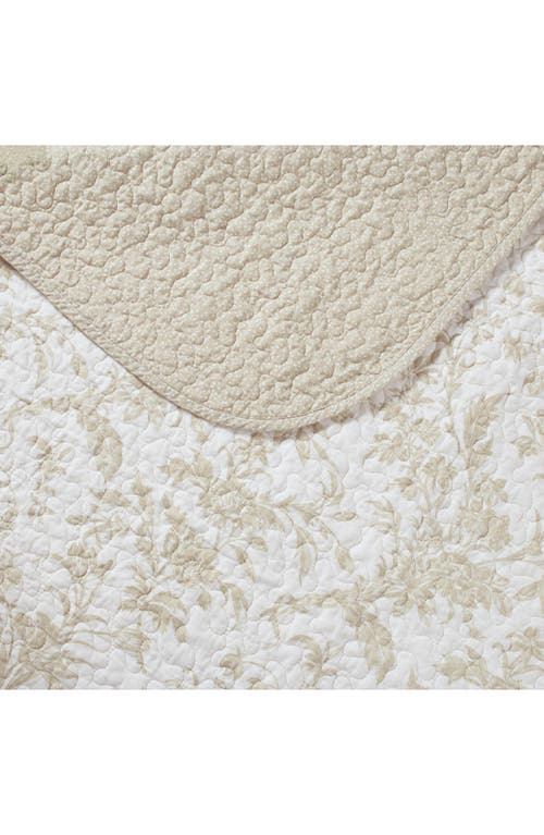 Laura Ashley Amberley Twin Quilt & Sham Set In Biscuit Beige