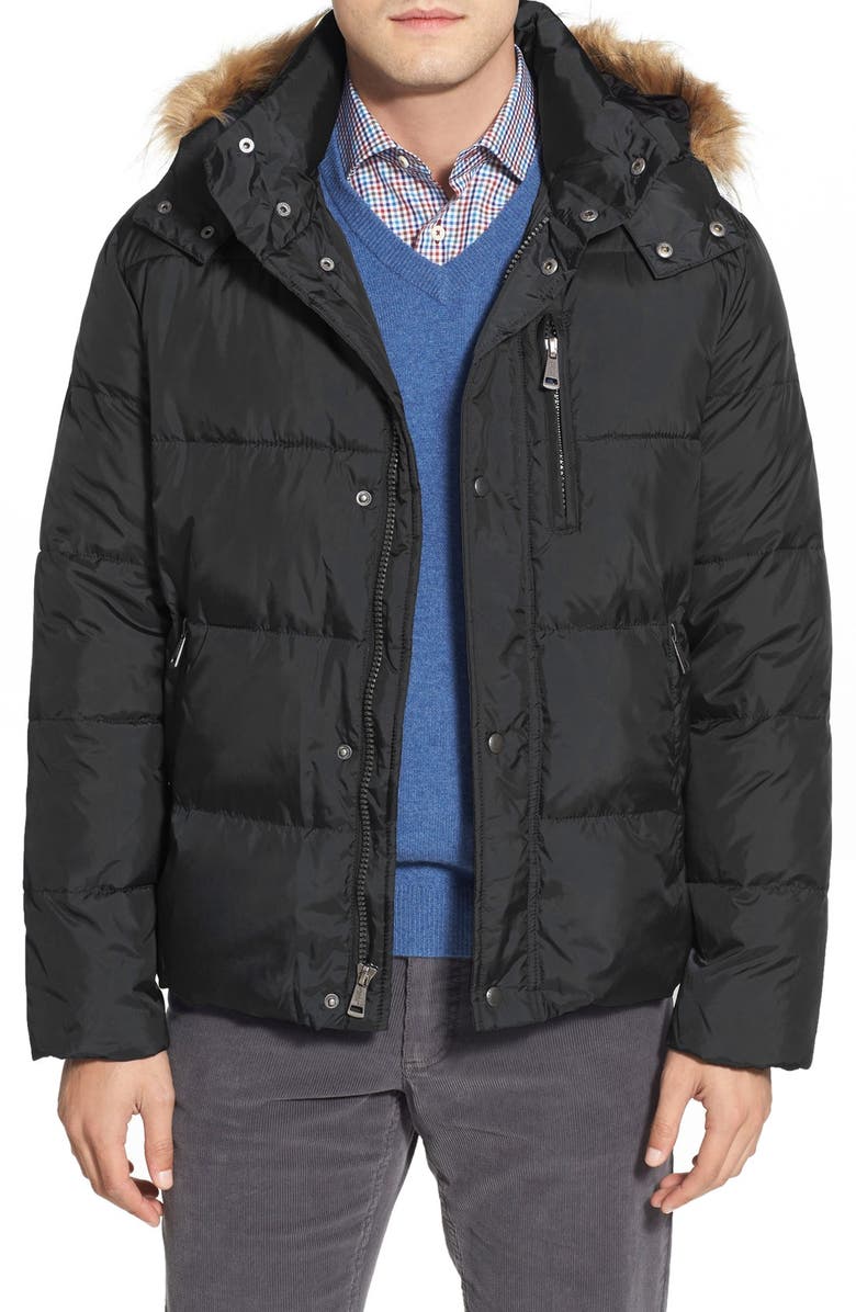 Cole Haan Quilted Jacket with Removable Hood | Nordstrom