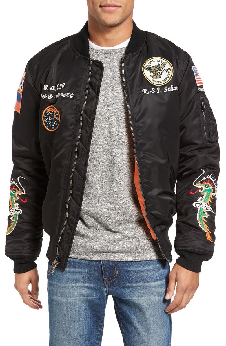 Schott Nyc Souvenir Ma 1 Flight Jacket Nordstrom Schott Nyc Souvenir Ma 1 Flight Jacket Nordstrom