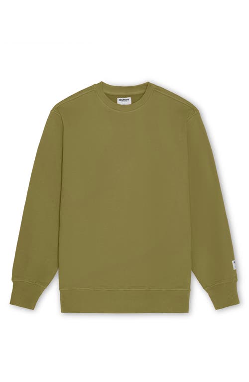 Shop Druthers Nyc Organic Cotton 685 Gsm French Terry Crewneck Sweatshirt In Calliste Green