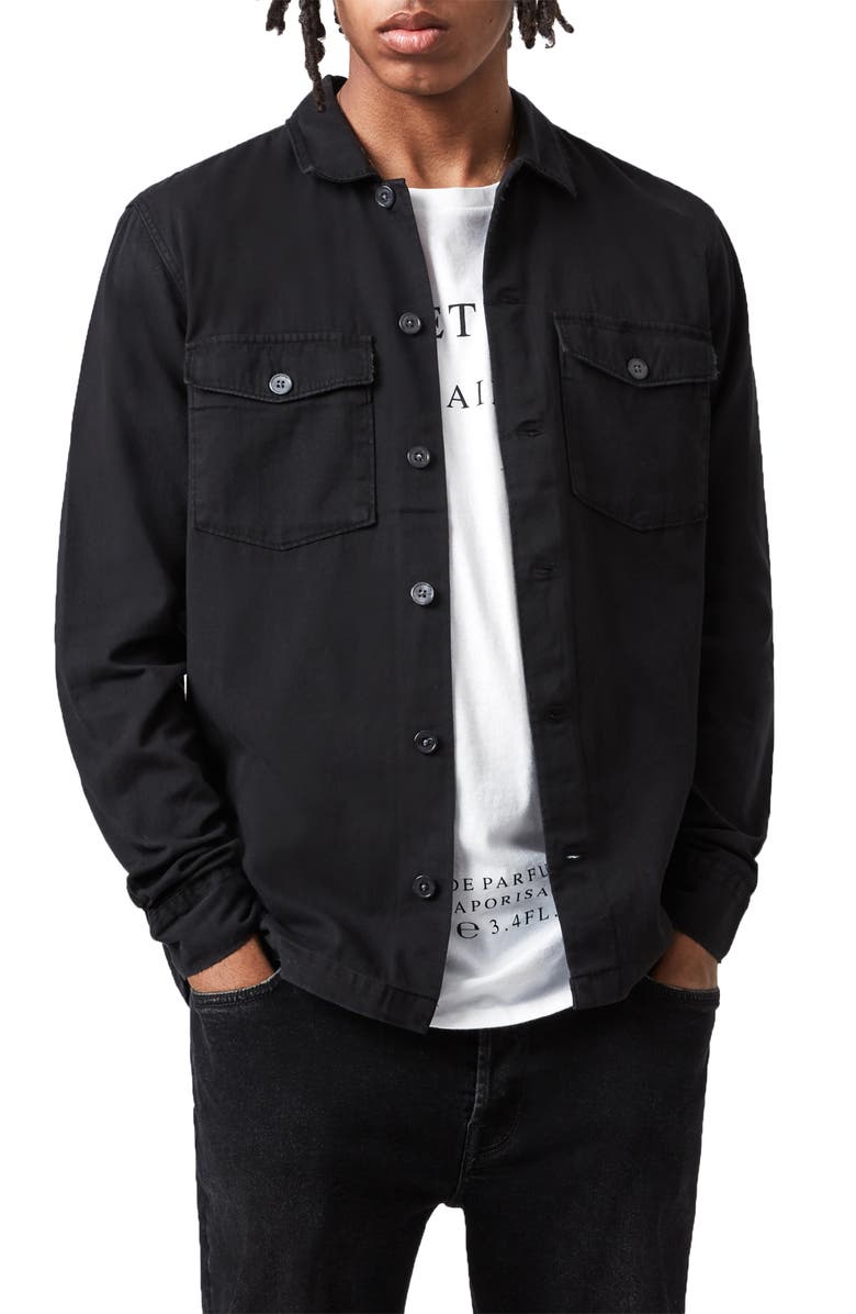 AllSaints Spotter Button-Up Shirt Jacket | Nordstrom