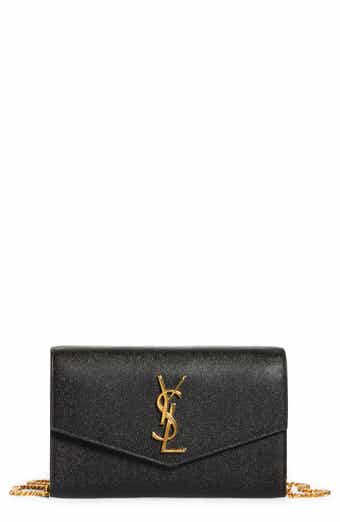 SAINT LAURENT: Monogram wallet in leather - Black  Saint Laurent wallet  607659DZEDW online at