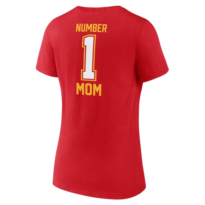 Shop Fanatics Branded Red Kansas City Chiefs Mother's Day V-neck T-shirt