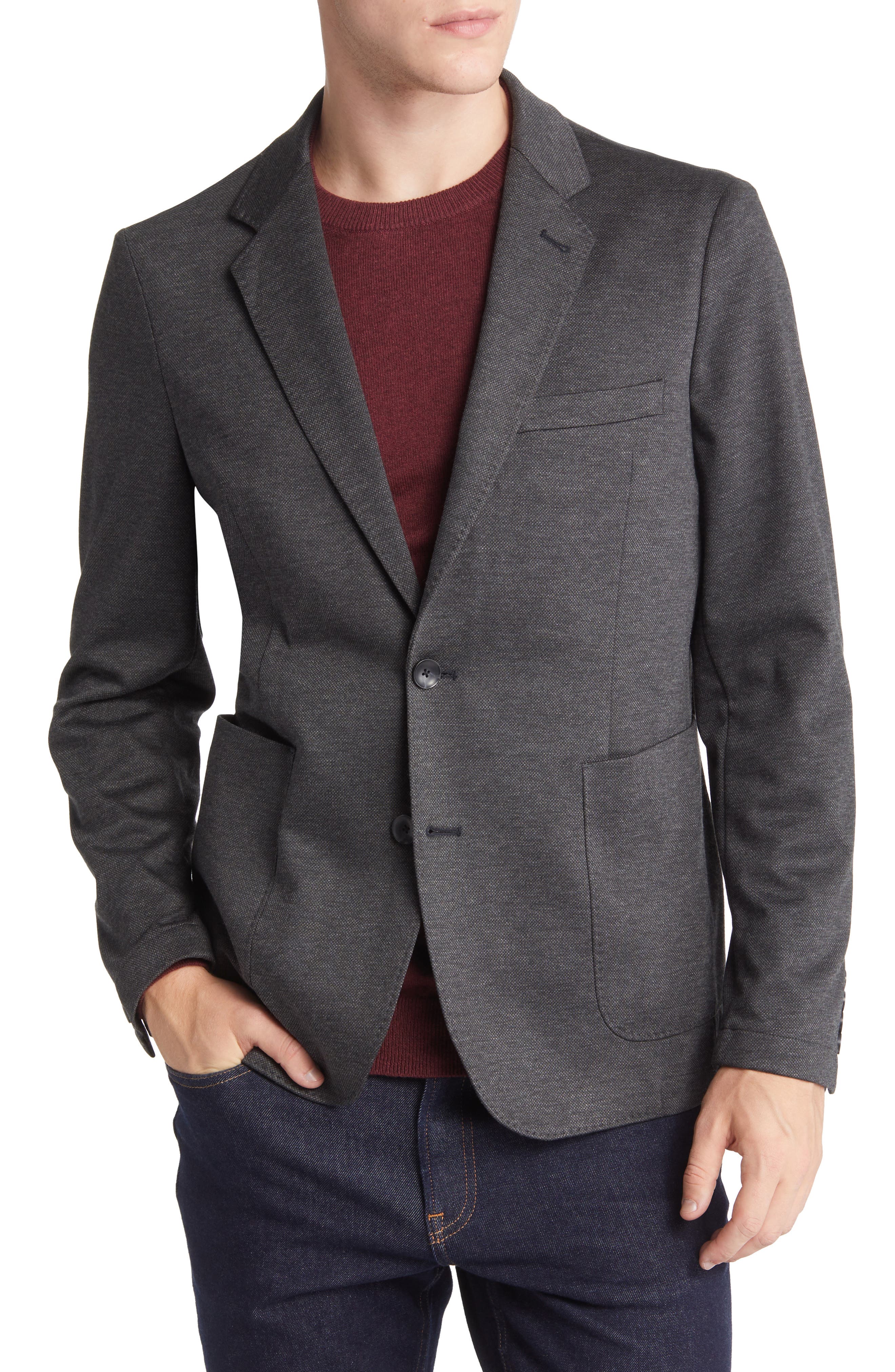 mens grey flannel blazer