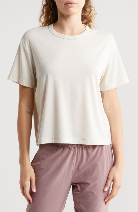 Shop Free Fly Elevate Boxy T-shirt In Heather Birch