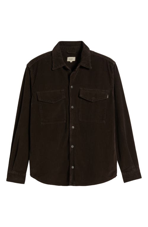 Dl1961 Hudson Perry Corduroy Snap-up Overshirt In Meteorite Corduroy