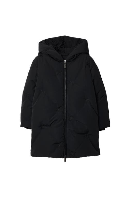 Shop Burberry Ekd Nylon Padded Coat In Black