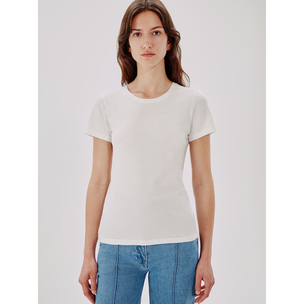 Another Tomorrow T-shirt Mit Rundem Ausschnitt In White