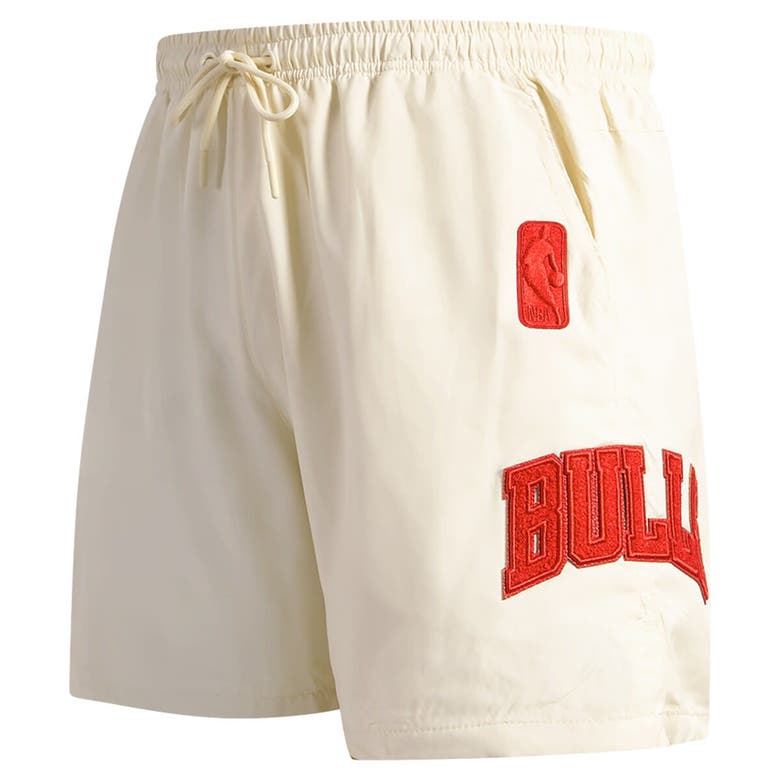 Shop Pro Standard Cream Chicago Bulls Triple Tonal Woven Shorts