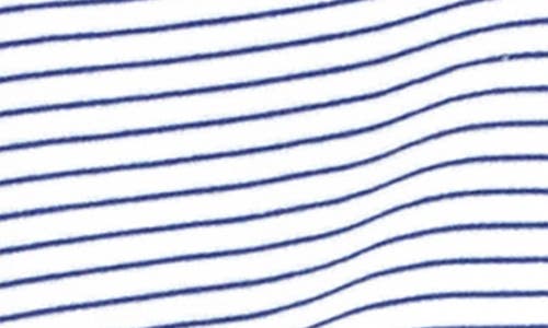 English Factory Stripe Terry Puff Sleeve Sweatshirt White/blue In White/blue