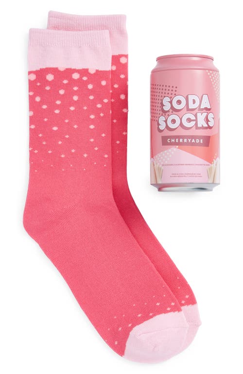 Cherryade Soda Canned Socks in Pink