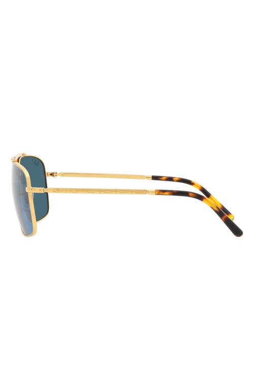 Shop Ray Ban Ray-ban 59mm Polarized Pillow Sunglasses In Gold/polar Blue