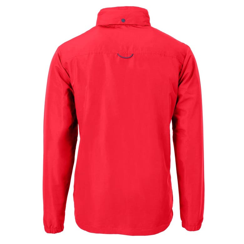 Shop Cutter & Buck Red Birmingham Barons Big & Tall Charter Eco Knit Recycled Full-zip Jacket