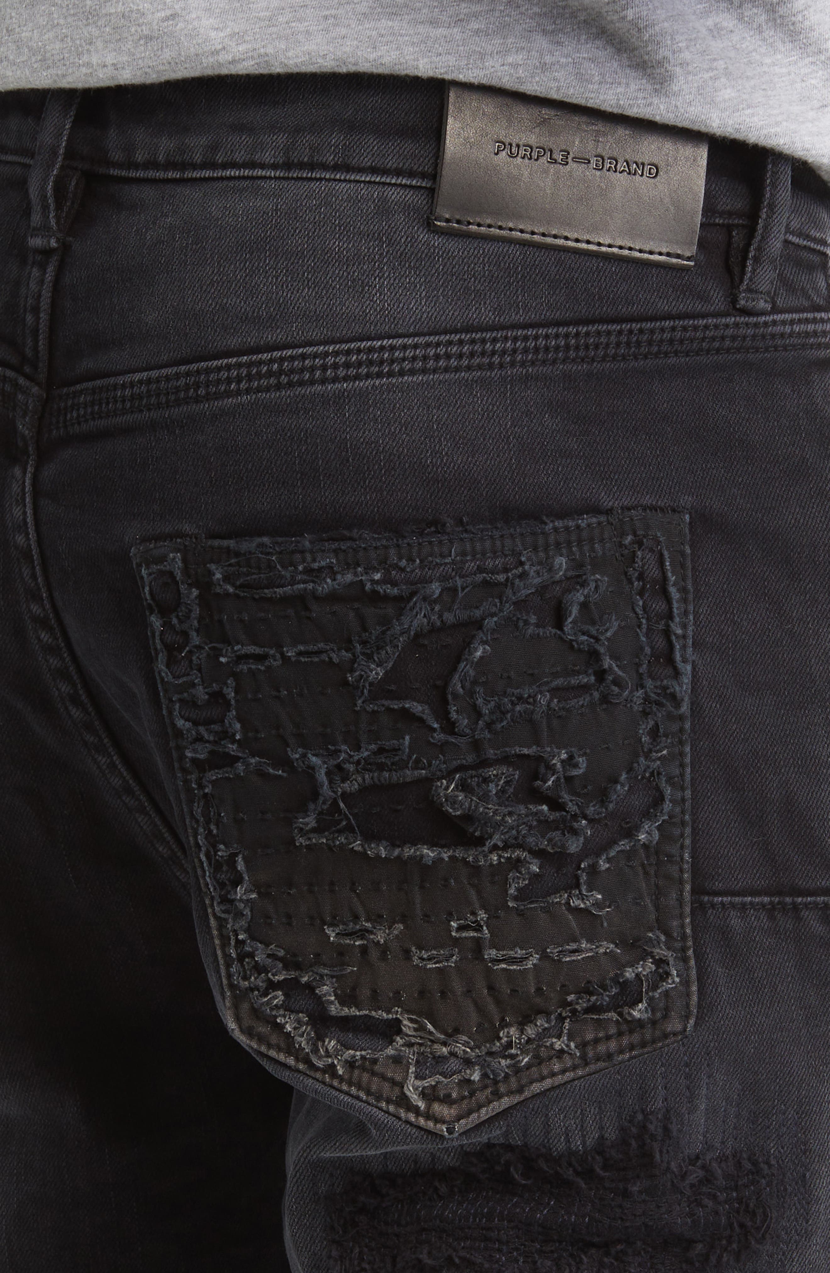 PURPLE BRAND Qulted Destroyed Pocket Skinny Jeans Nordstrom