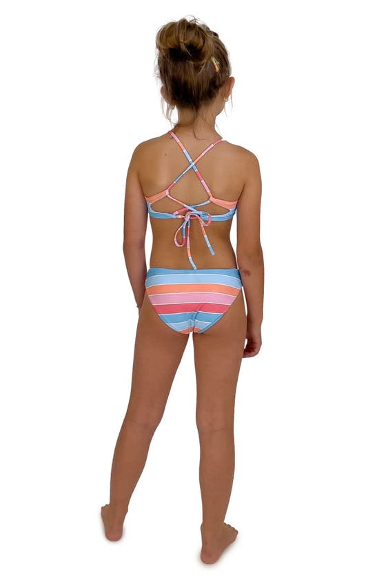 Shop Feather 4 Arrow Kids' Waverly Stripe Reversible Two-piece Swimsuit In Multi Stripe