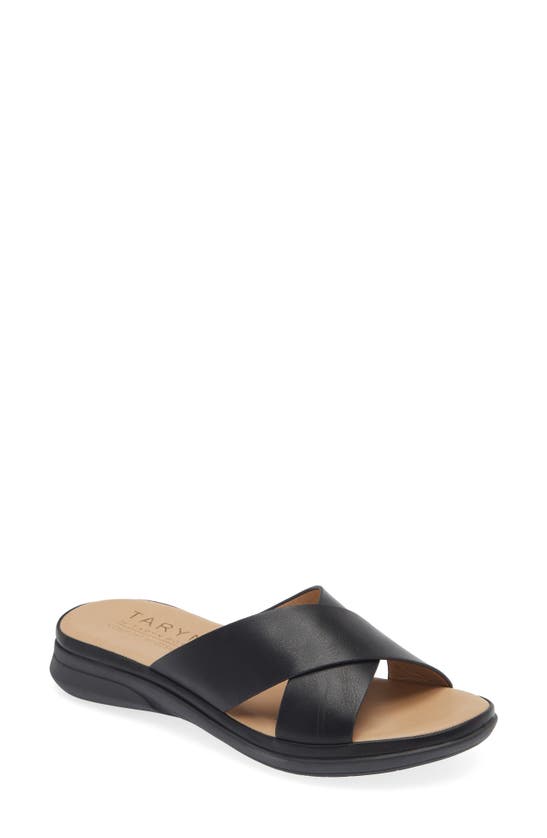 Shop Taryn Rose Crisscross Slide Sandal In Black