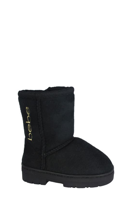 Bebe Kids' Faux Fur Lined Winter Boot In Black
