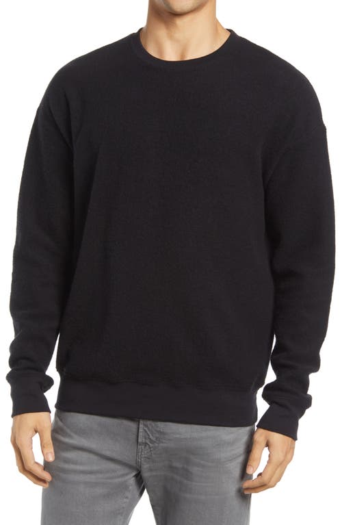 BELLA+CANVAS Cotton Blend Crewneck Sweatshirt in Black