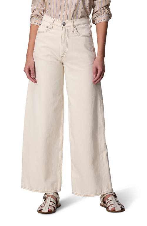 Shop Rag & Bone Sofie Wide Leg Ankle Jeans In Ecru