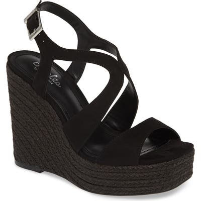 Charles By Charles David Damon Platform Wedge Sandal- Black
