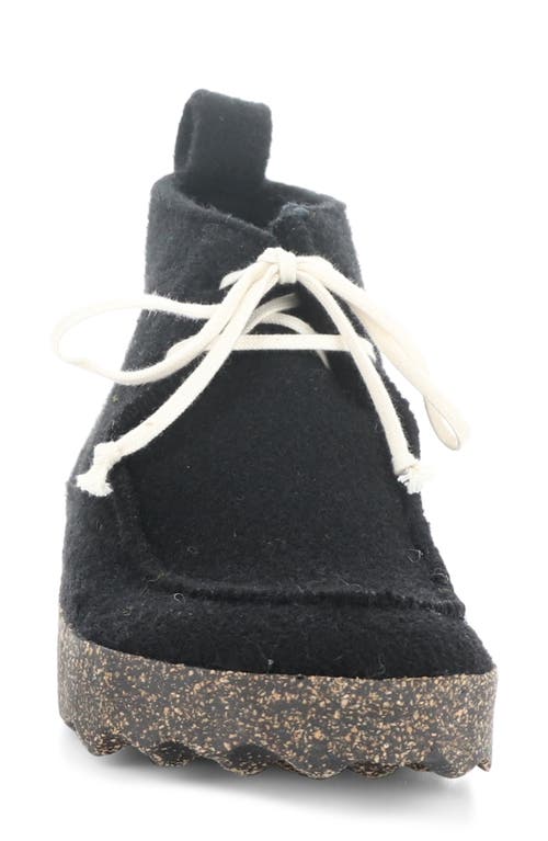 Shop Asportuguesas By Fly London Cody Wool Chukka Boot In 004 Black Tweed/felt