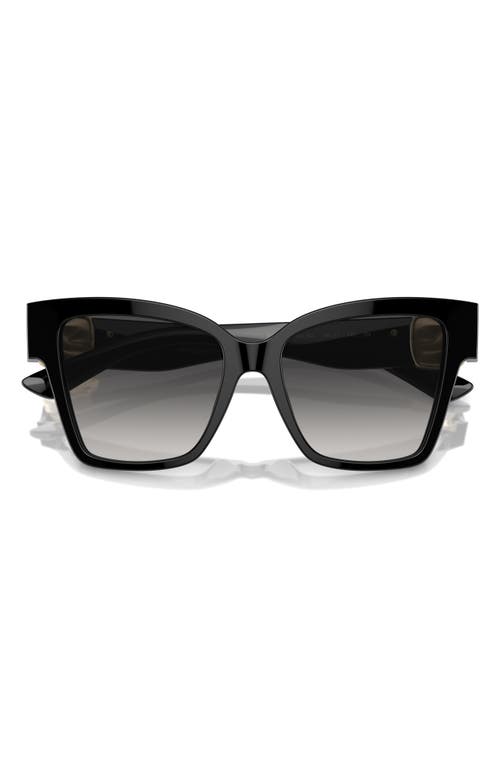 Dolce&Gabbana 54mm Gradient Square Sunglasses in Black 