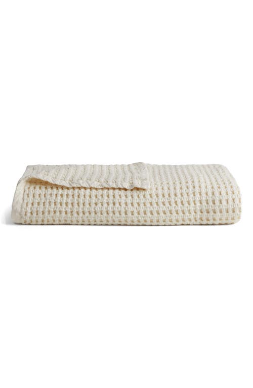 Parachute Waffle Cotton Throw Blanket In Cream