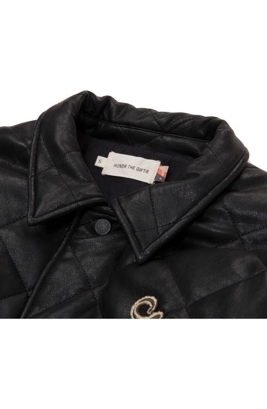 Shop Honor The Gift Quilted Bomber Jacket In Black