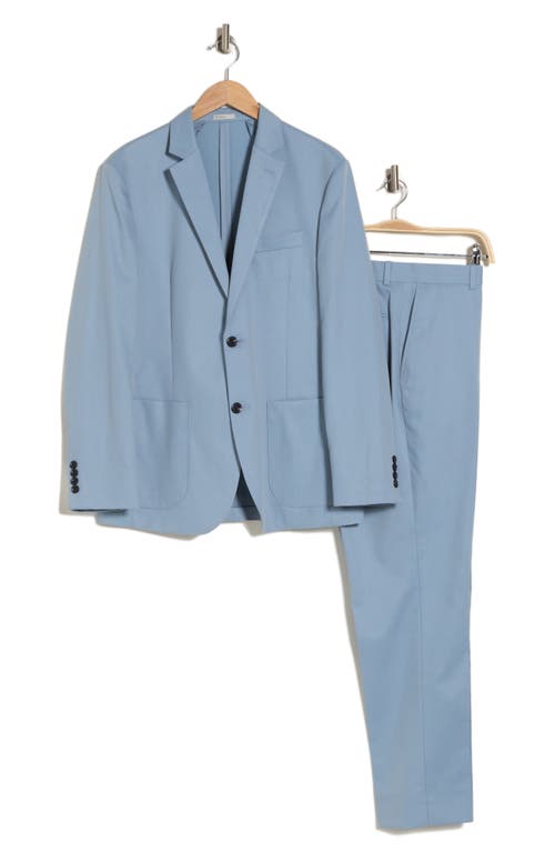 Shop Nordstrom Rack Solid Notched Lapel Suit In Grey Blue