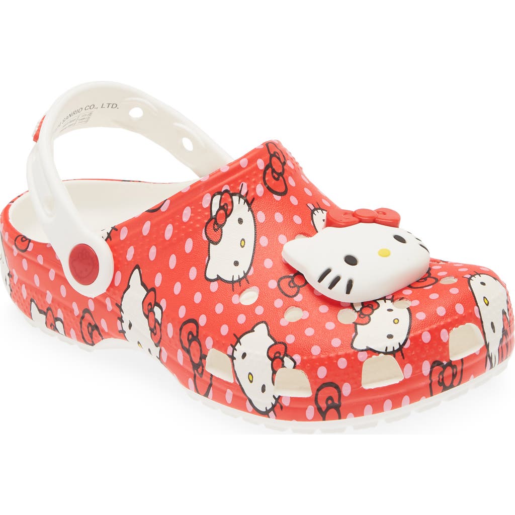 Crocs Girls Classic Clogs Hello Kitty In Red/multi