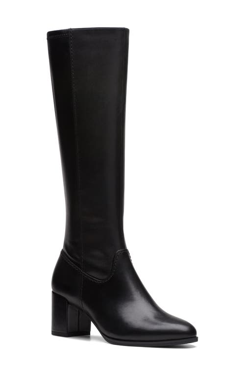 Clarks(r) Freva Zip Boot in Black Leather