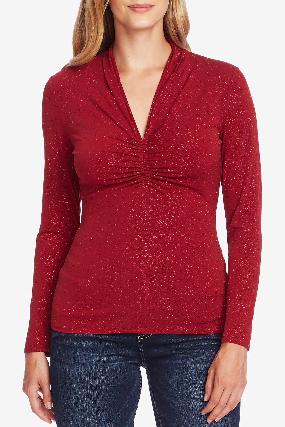 vince camuto red top