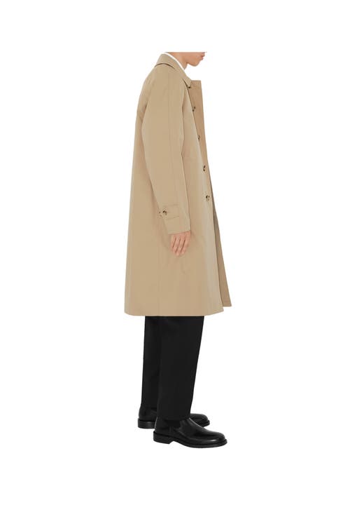 Shop Burberry Long Camden Heritage Car Coat In Honey