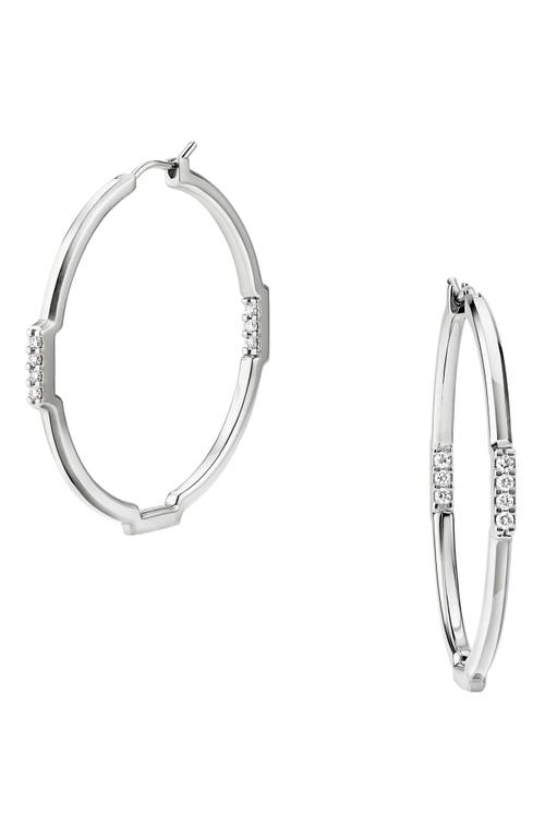 Cast x Issa Rae Midi Braeve Hoop Earrings in Silver 