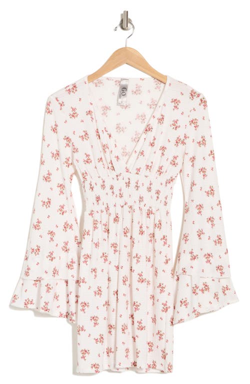 Go Couture Bell Sleeve Dress In Multi Floral Print