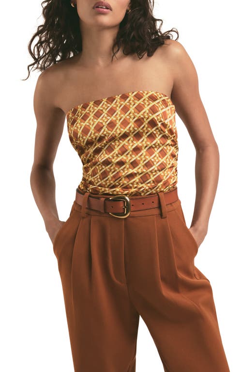 Shop Favorite Daughter The Colette Strapless Top In Saddle Weave