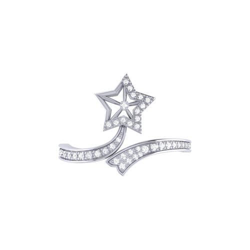 Shop Luvmyjewelry Lucky Star Twist Sterling Silver Diamond Ring