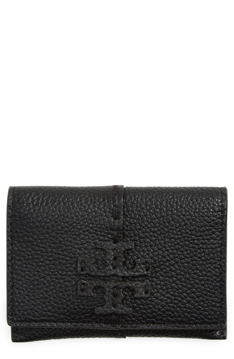 Tory Burch McGraw Leather Flap Card Case | Nordstrom