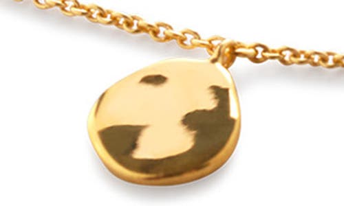 Shop Monica Vinader Capri Charm Necklace In 18ct Gold Vermeil/pearl