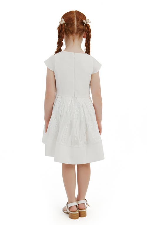 Shop Bardot Junior Kids' Ava Starlet Sequin Embellished Fit & Flare Dress In Ivory