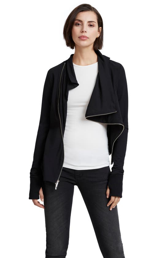 Shop Marcella Hoyt French Terry Jacket In Black