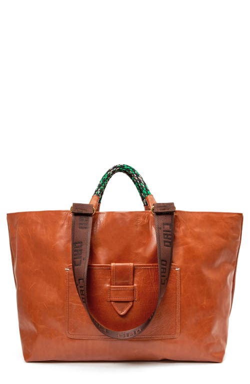 Grande Bateau Leather Tote in Camel New Look
